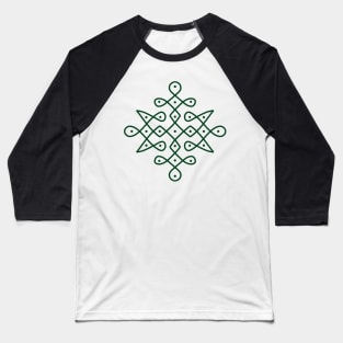 Dot Kolam, Green transparent Kolam, Muggu, rangoli Baseball T-Shirt